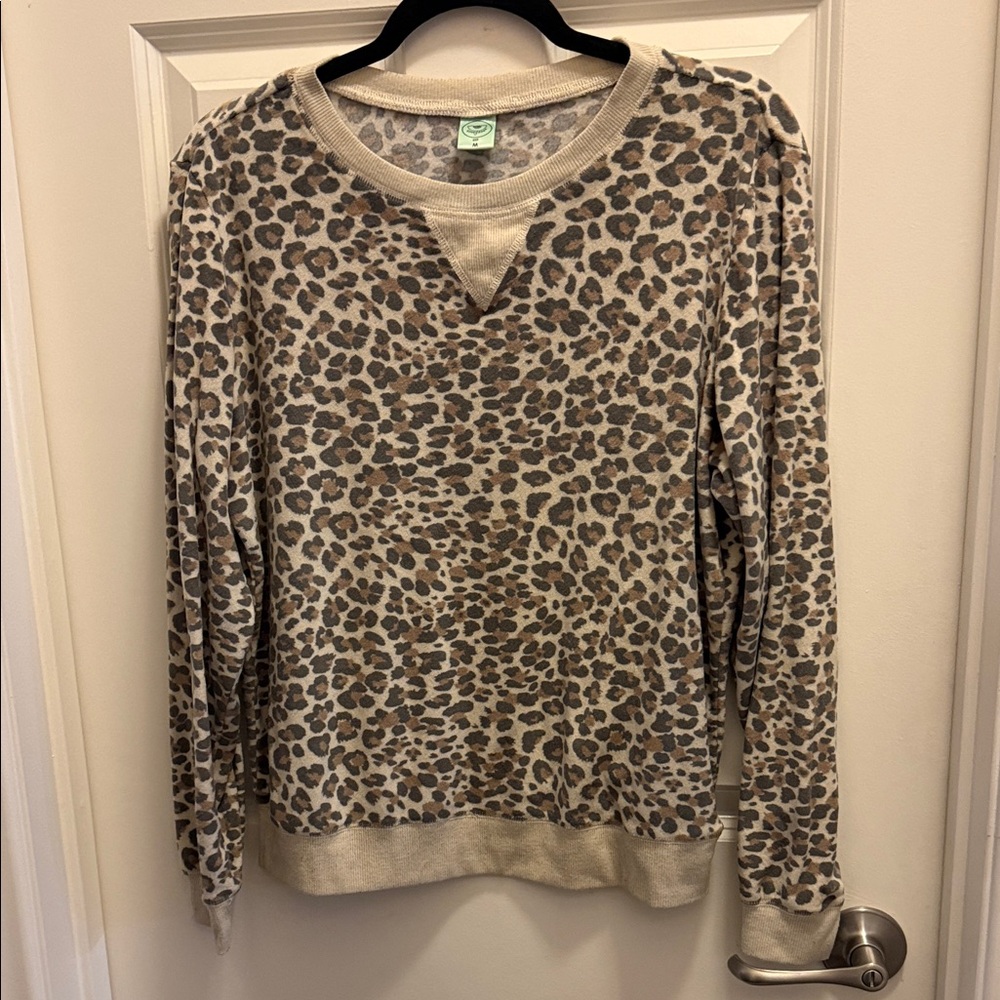 Honeydew Leopard Print Sweater
